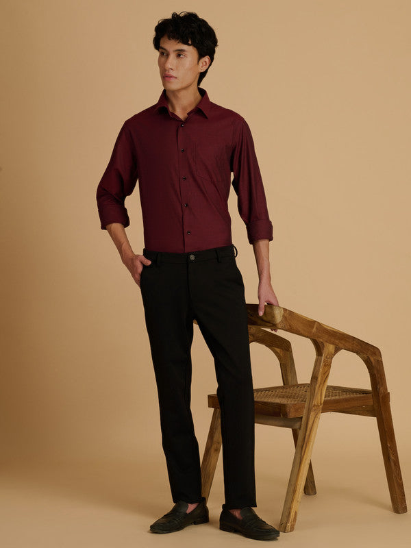Albion Premium Men Mehroon Shirt Fs