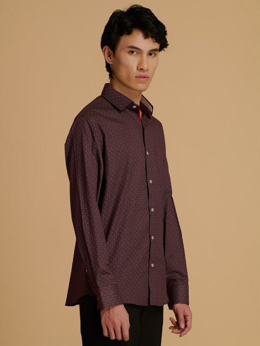Albion Premium Men Mehroon Shirt Fs