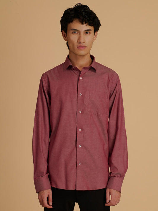 Albion Premium Men A Maroon Shirt Fs