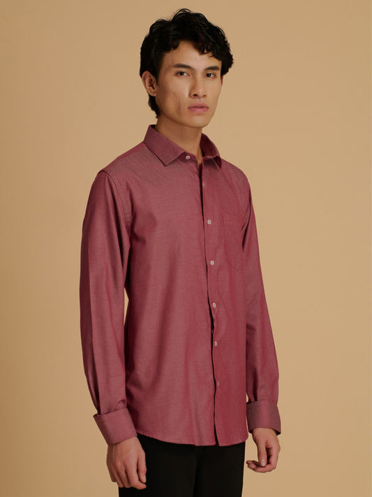 Albion Premium Men A Maroon Shirt Fs