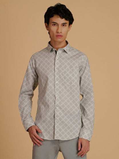 Albion Premium Men Cream Shirt Fs
