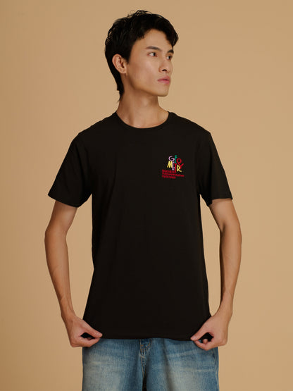 Albion Premium Cyan Black Men T-Shirt