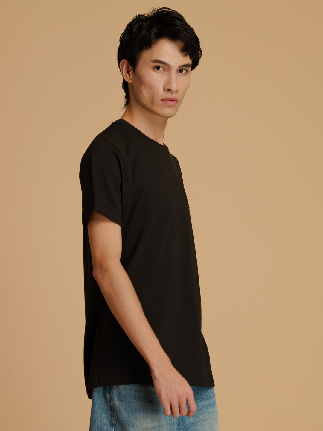 Albion Premium Cyan Black Men T-Shirt