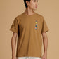 Albion Premium Cyan L.Brown Mens T-Shirt