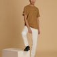 Albion Premium Cyan L.Brown Mens T-Shirt