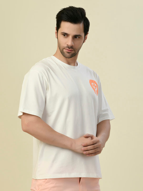Albion Premium Cyan White Men T-Shirt