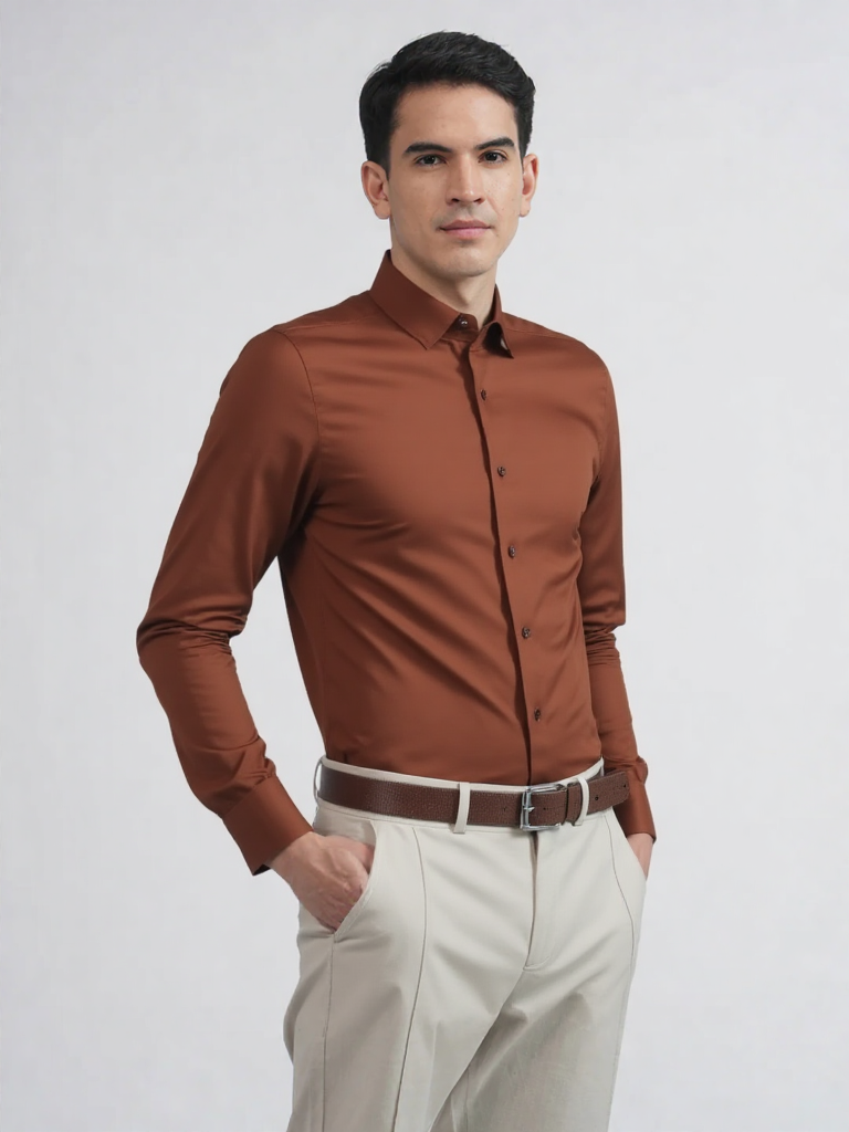 Albion Mast & Harbour Casual Shirt — Casual, good for daily wear Kesri