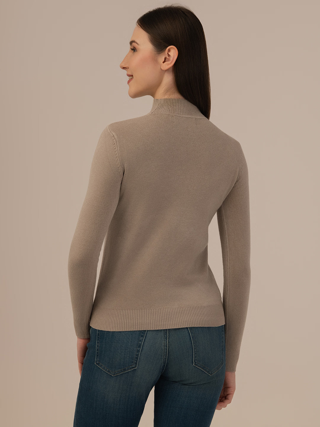 Albion Women’s Soft Woollen Sweater – Cozy Winter Wear – Beige