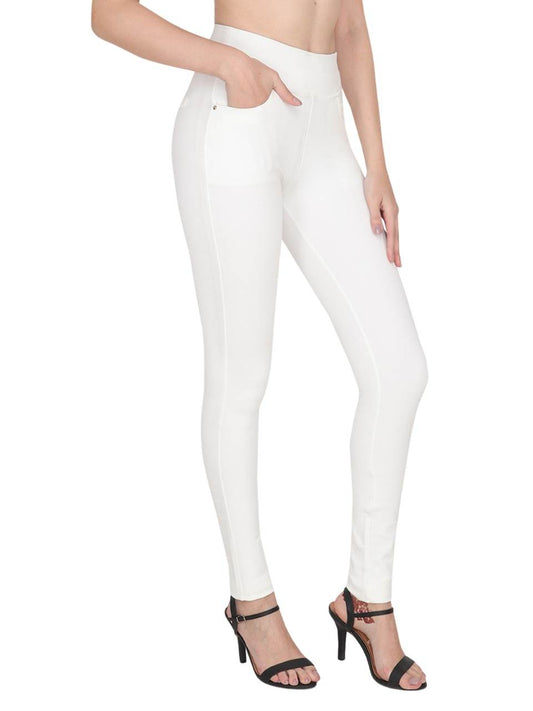 Albion Women Premium White Jegging