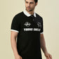 Albion Premium Cyan Black Men T-Shirt