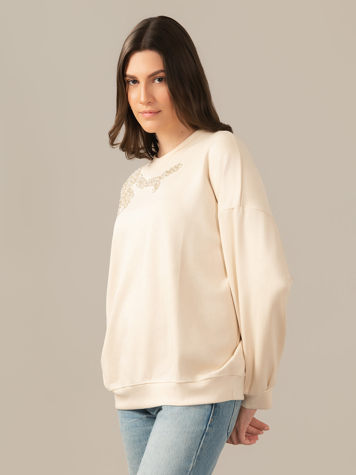 Albion Lightweight Knit Pullover Sweater – Casual Chic Women’s Top Beige