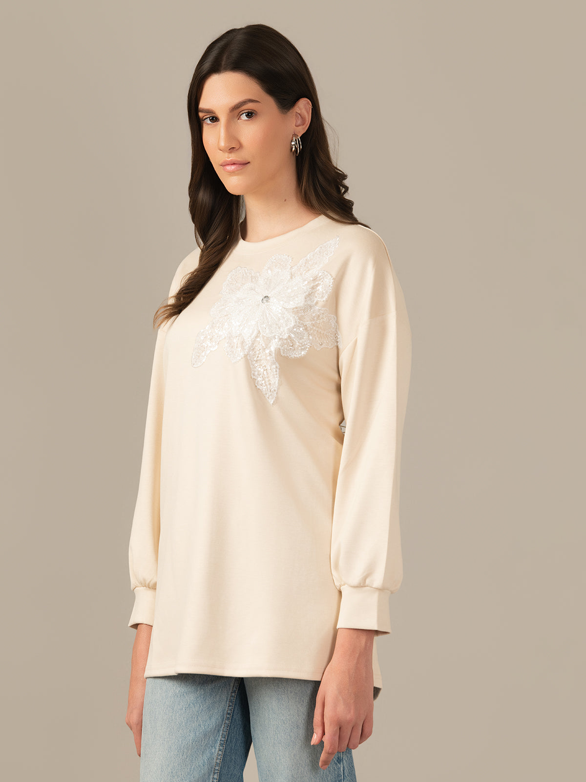 Albion Lightweight Knit Pullover Sweater – Casual Chic Women’s Top Beige