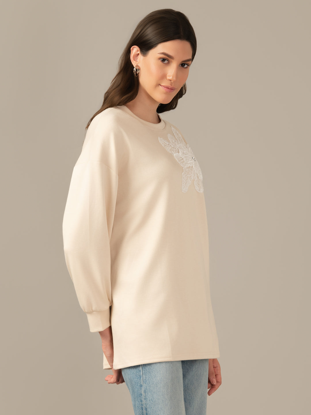 Albion Lightweight Knit Pullover Sweater – Casual Chic Women’s Top Beige