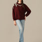 Albion Women’s Oversized Chunky Knit Sweater – Cozy Fall & Winter Style Maroon