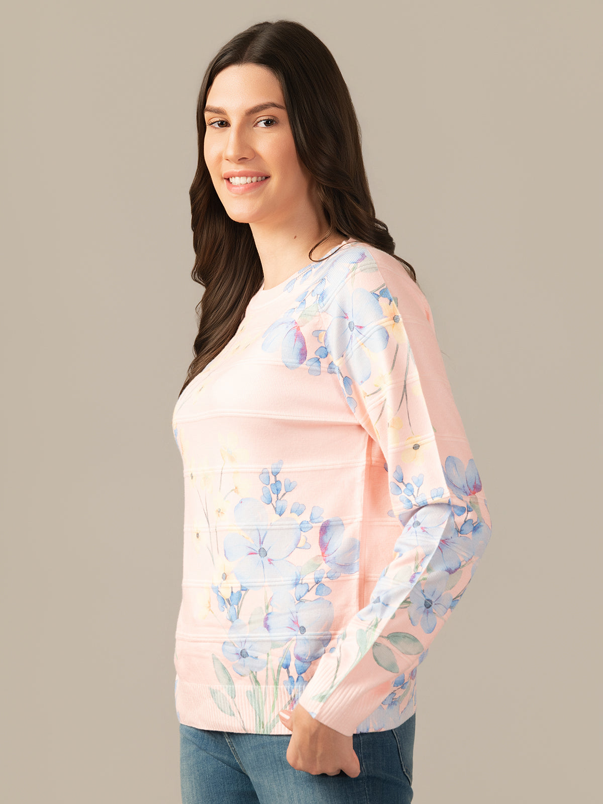 Albion Premium Girls & Women Classic Sweatshirt Peach