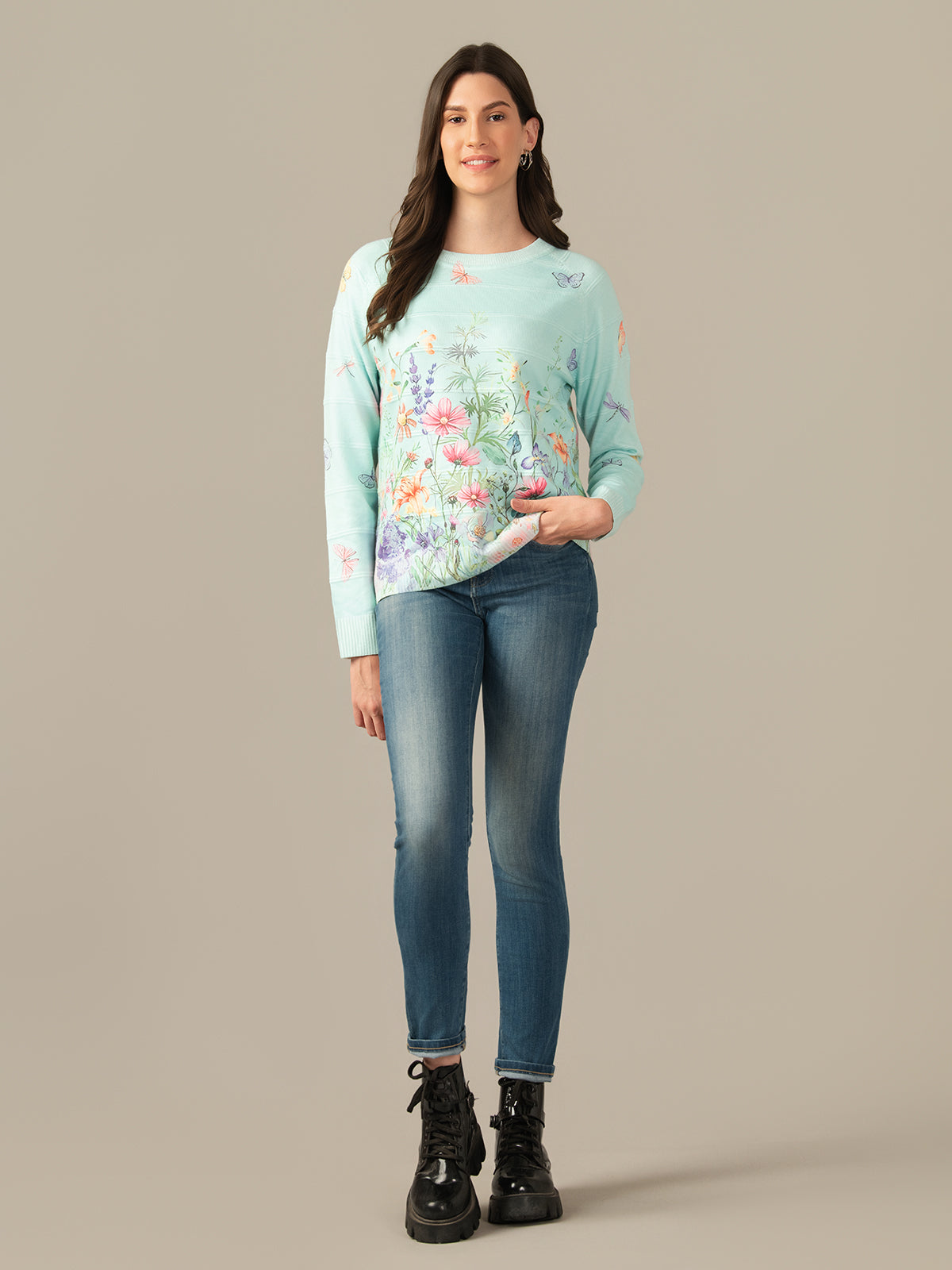 Albion Premium Girls & Women Classic Aqua Sweatshirt