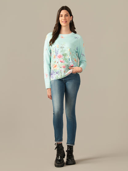 Albion Premium Girls & Women Classic Aqua Sweatshirt