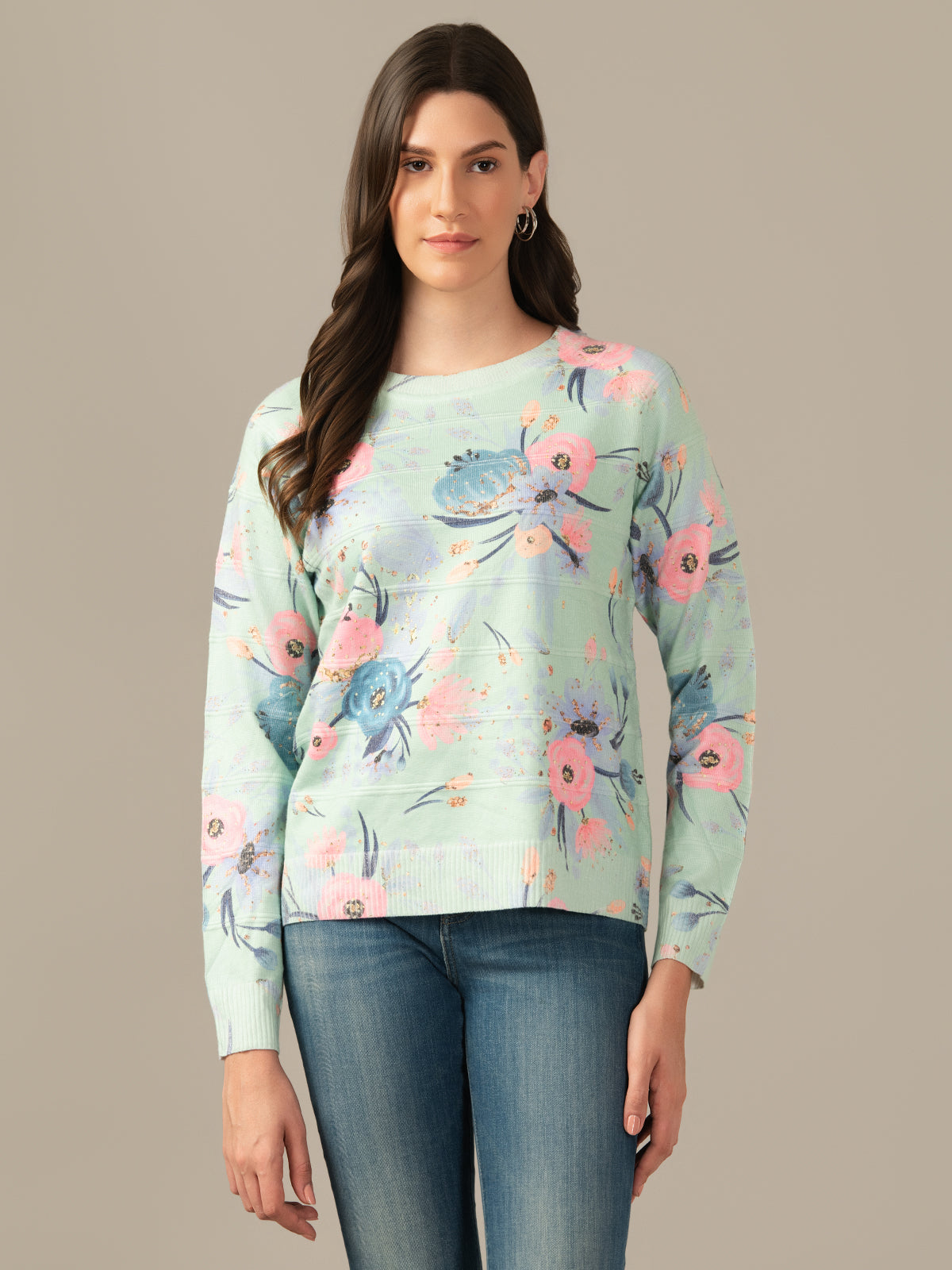 Damen Wool Sweatshirt – Cozy & Stylish Firozi