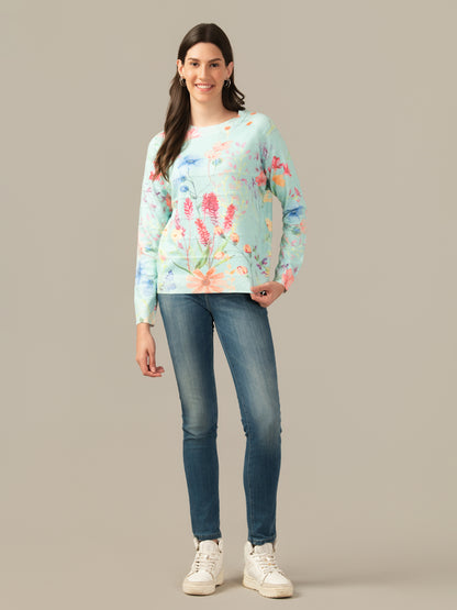 Women’s Wool Pullover Sweatshirt – Premium Comfort & Warmth Light Blue
