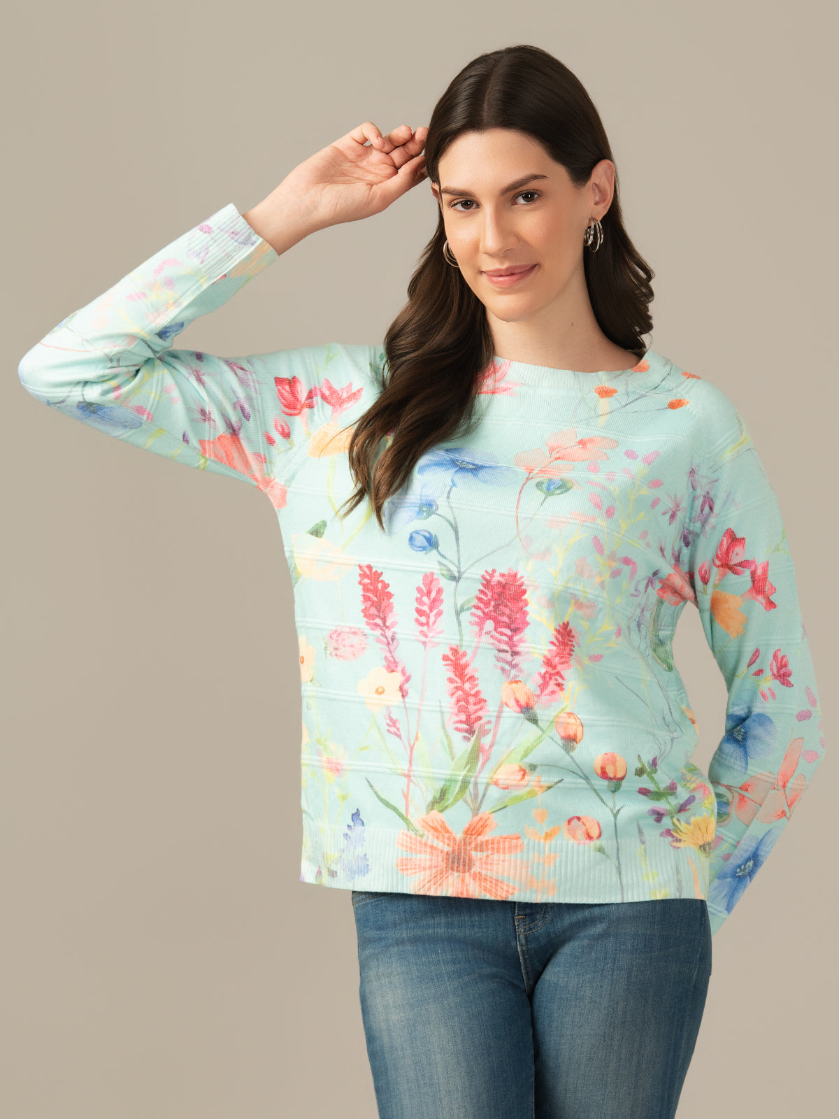 Women’s Wool Pullover Sweatshirt – Premium Comfort & Warmth Light Blue