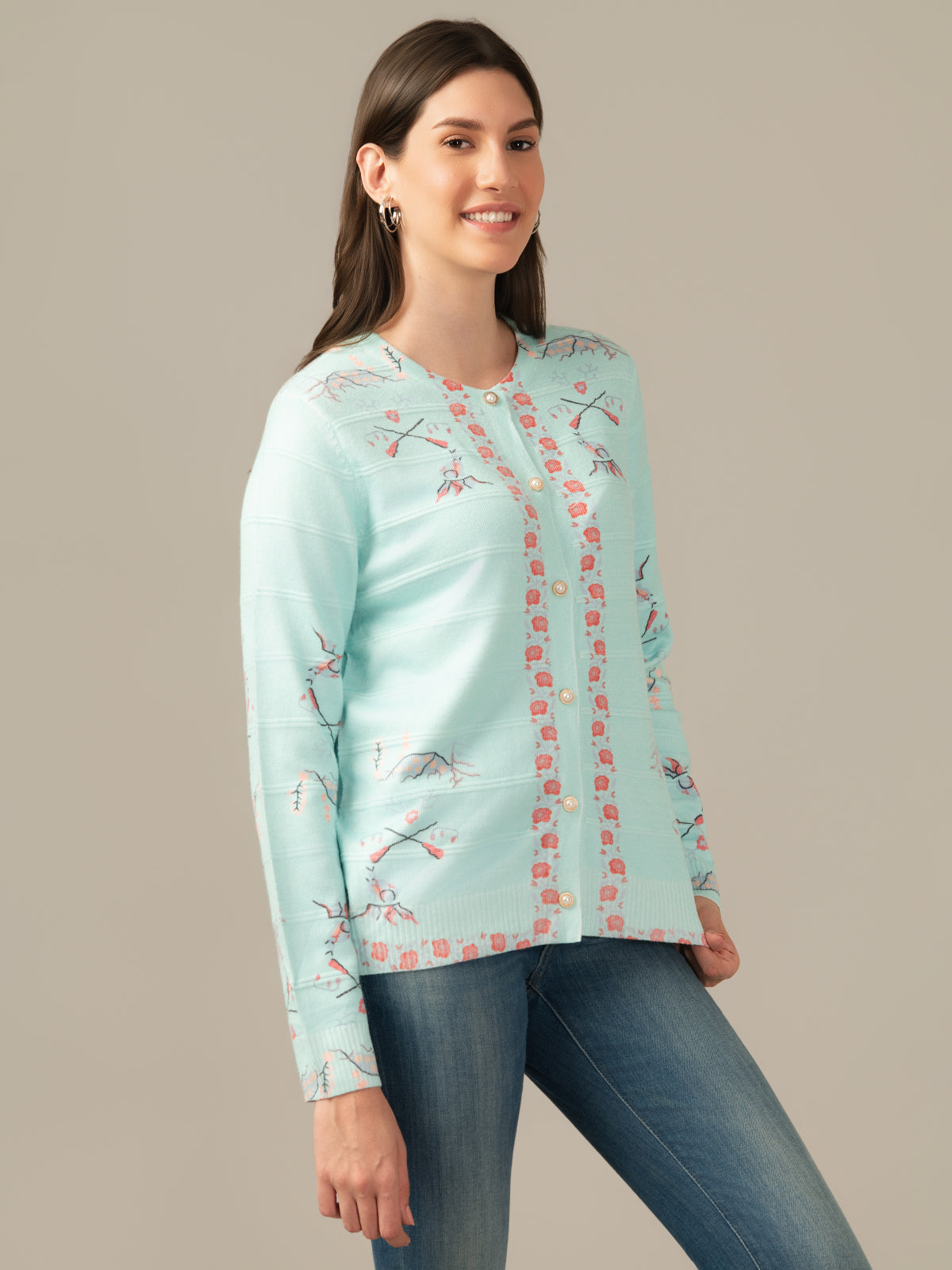 Albion Premium Girls & Women firozy Classic Cardigan – Cozy & Chic Layering Top