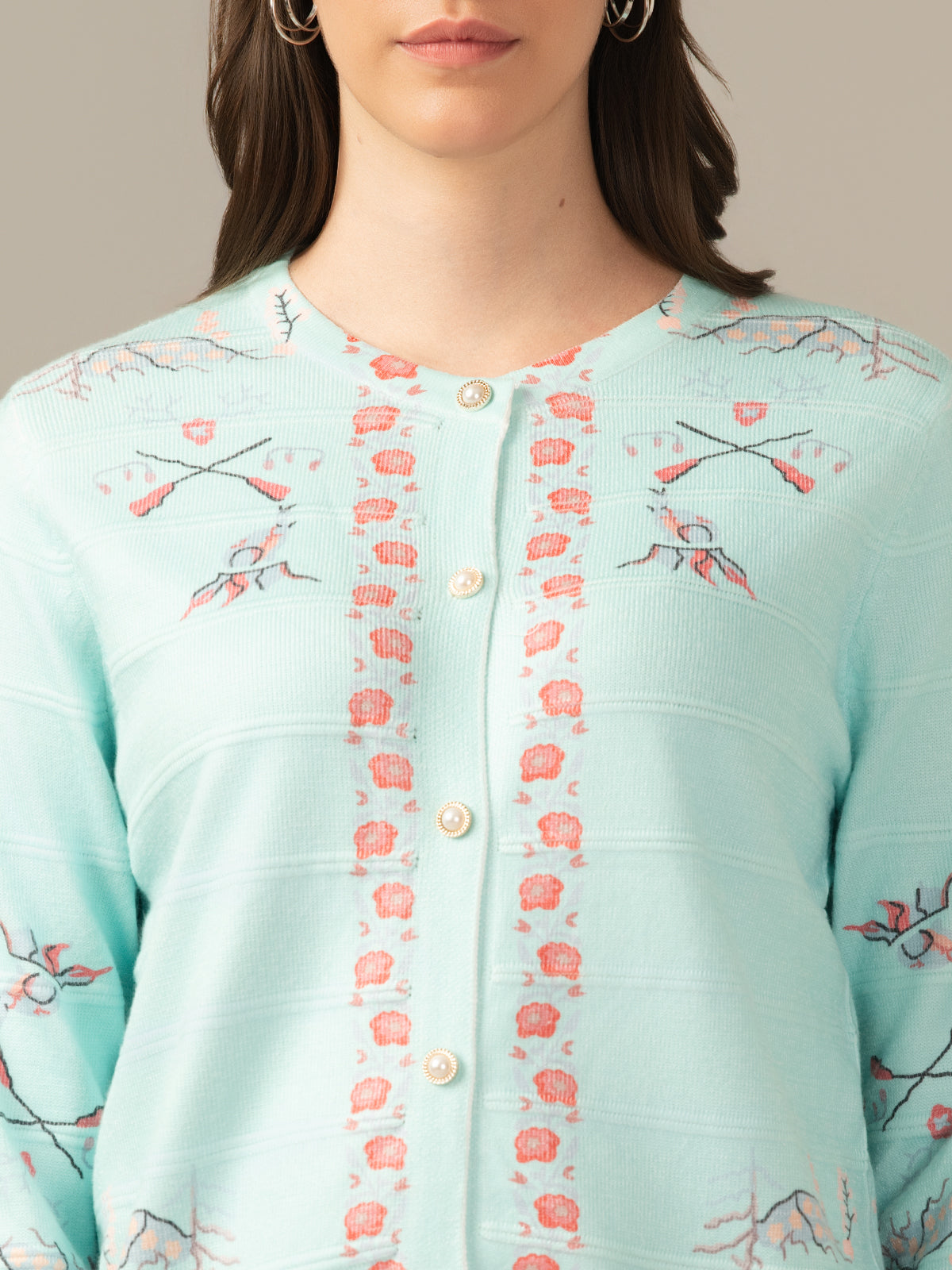 ALBION Women’s  Chicago Winter Cardigan - Skyblue