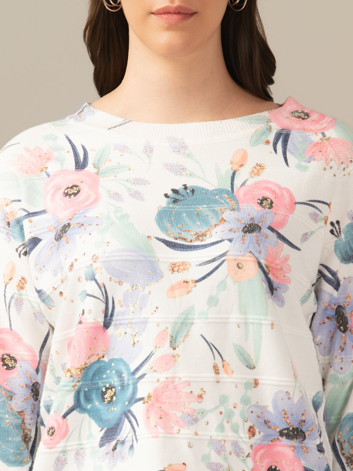 Muskan Albion Women & Girls Premium  Porcelain White  Stretch Sweatshirt – Cozy & Stylish