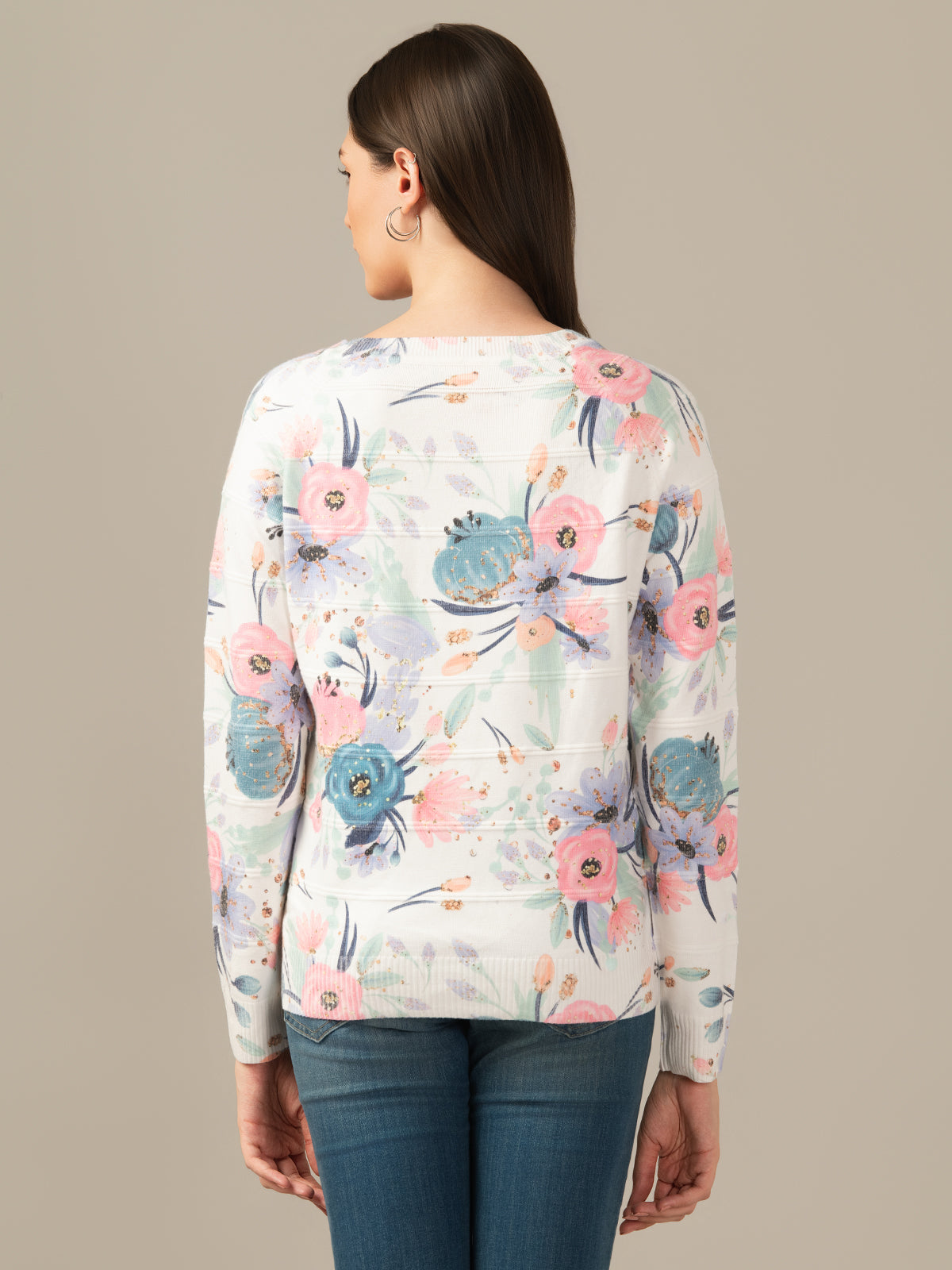 Muskan Albion Women & Girls Premium  Porcelain White  Stretch Sweatshirt – Cozy & Stylish