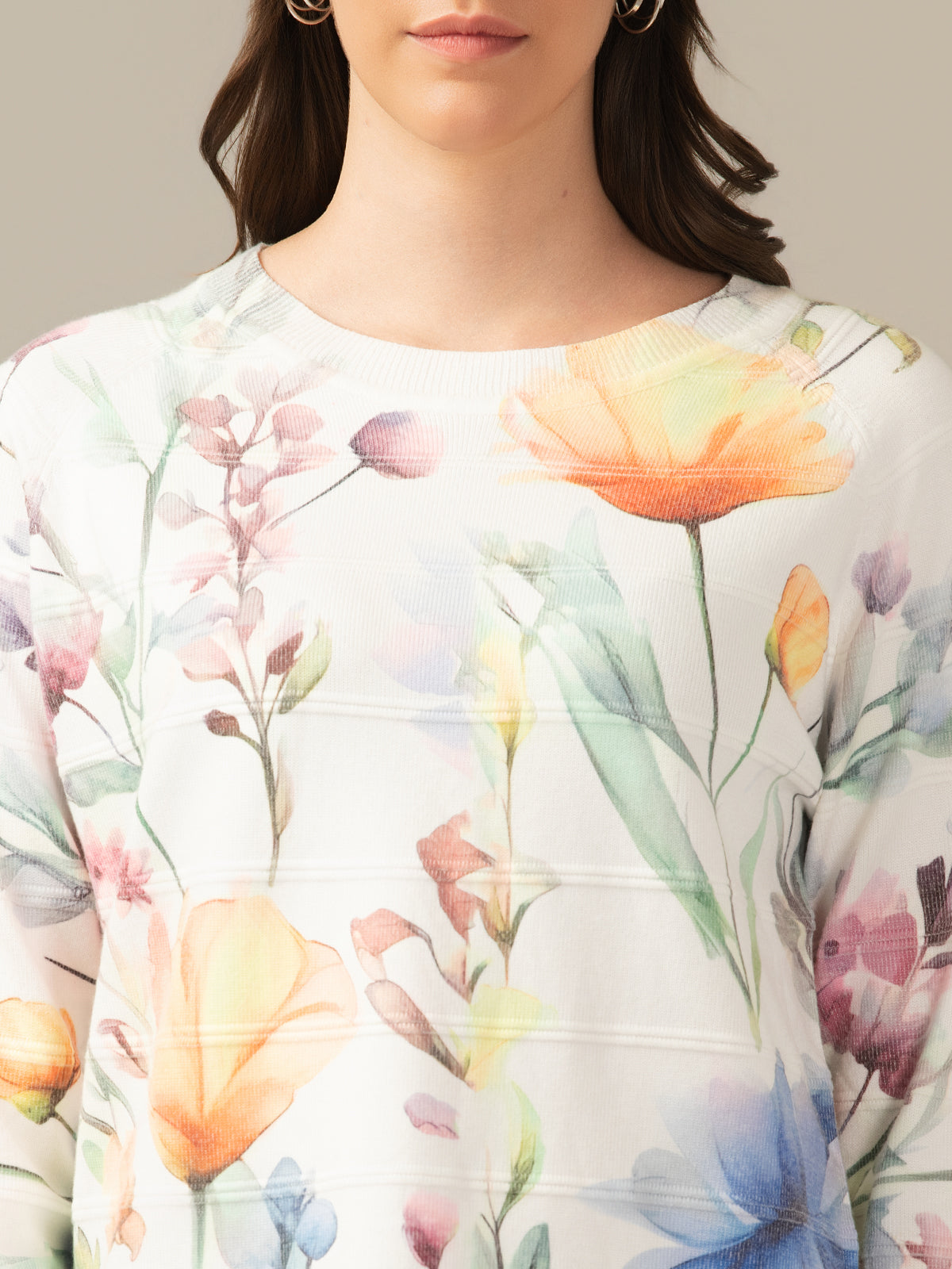 Muskan Albion Women & Girls Premium Eggshell Cream Stretch Sweatshirt – Cozy & Stylish