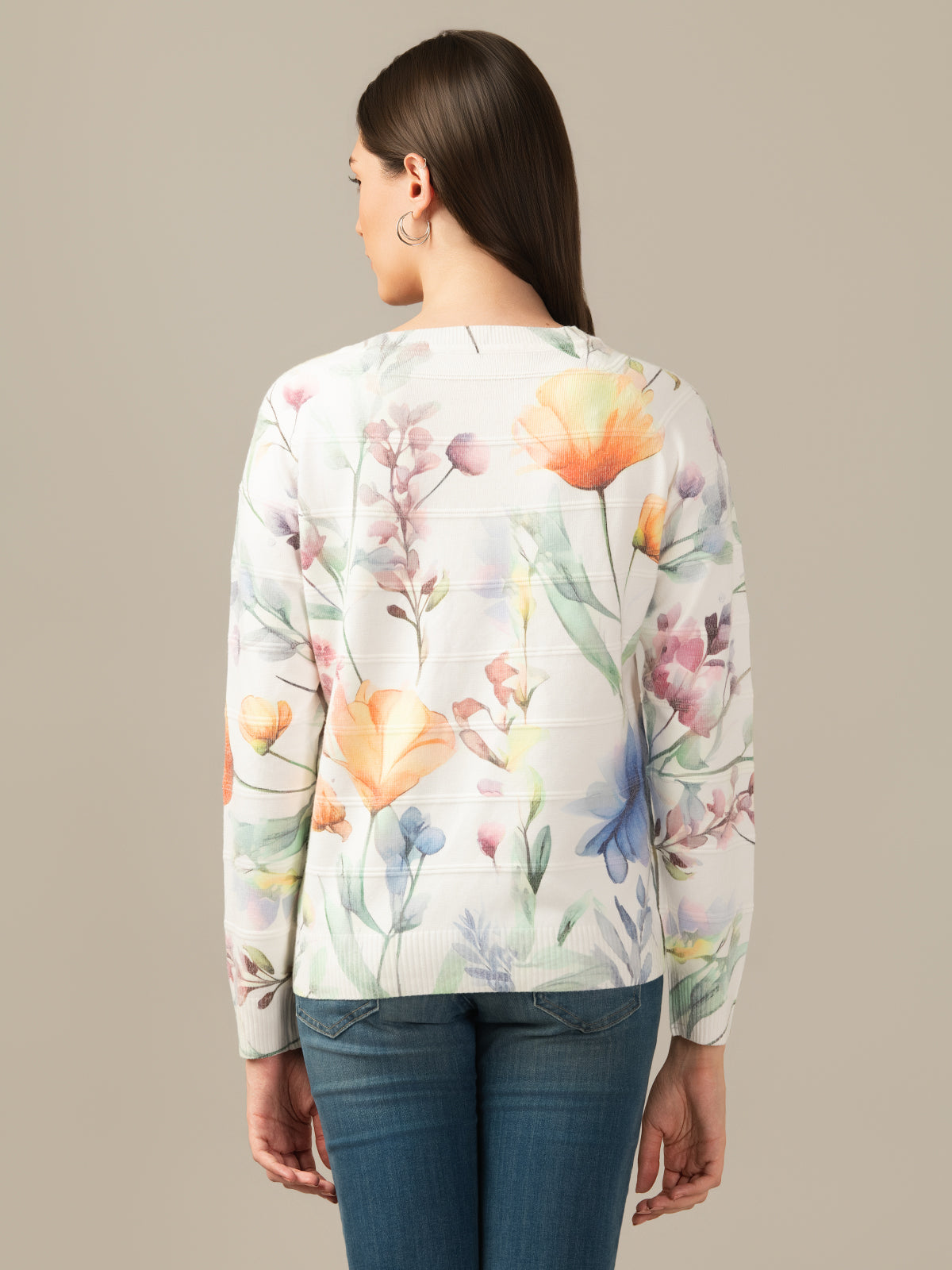 Muskan Albion Women & Girls Premium Eggshell Cream Stretch Sweatshirt – Cozy & Stylish