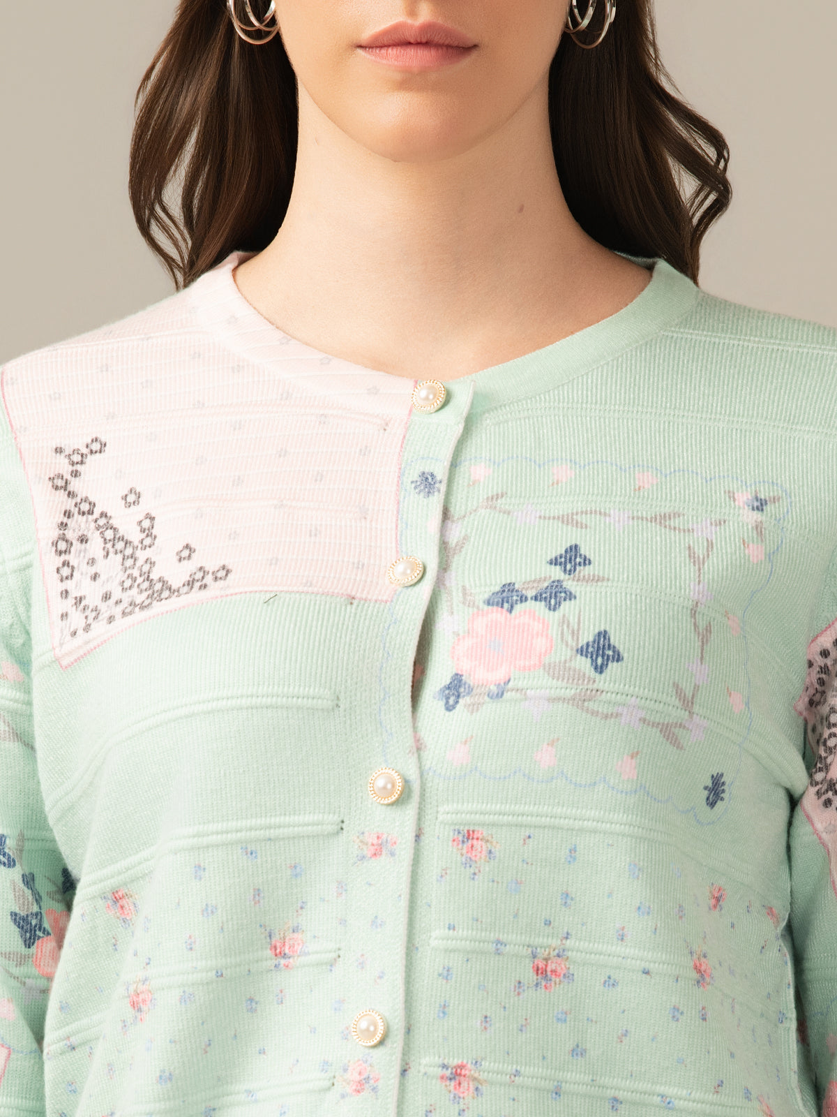 ALBION Women’s  Chicago Winter Cardigan - off Green