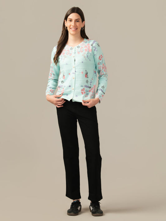 Albion Ladies Winter Cardigan | Soft Wool Blend Knitted Sweater  firozy