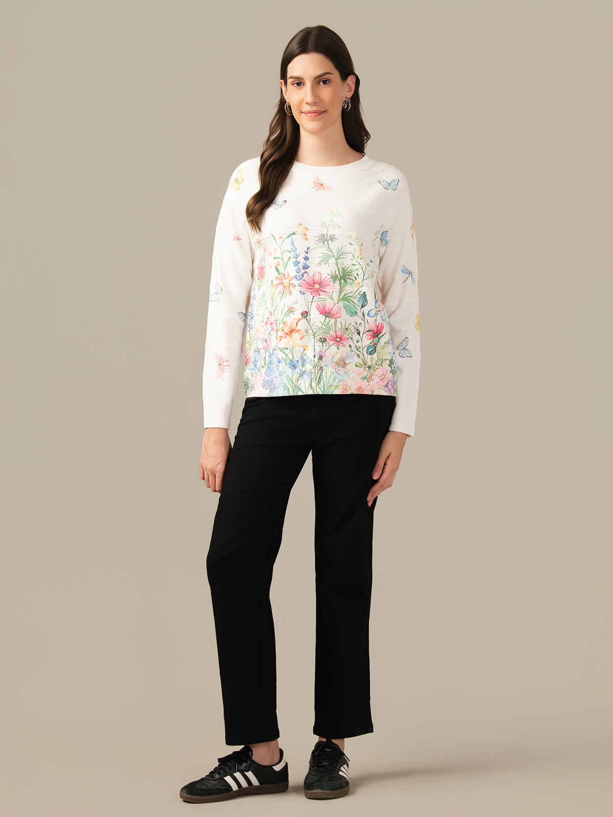 Muskan Albion Women & Girls Premium  Coconut White  Stretch Sweatshirt – Cozy & Stylish