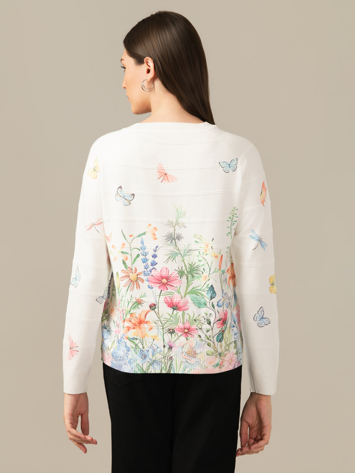 Muskan Albion Women & Girls Premium  Coconut White  Stretch Sweatshirt – Cozy & Stylish