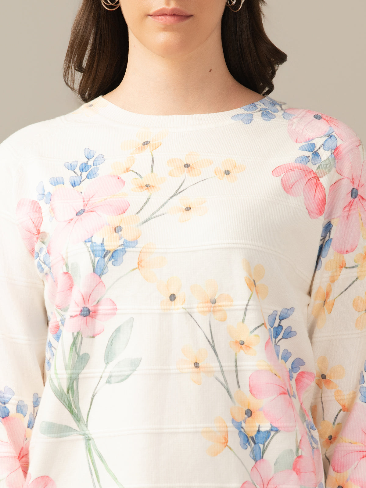 Muskan Albion Women & Girls Premium  Ghost white  Stretch Sweatshirt – Cozy & Stylish