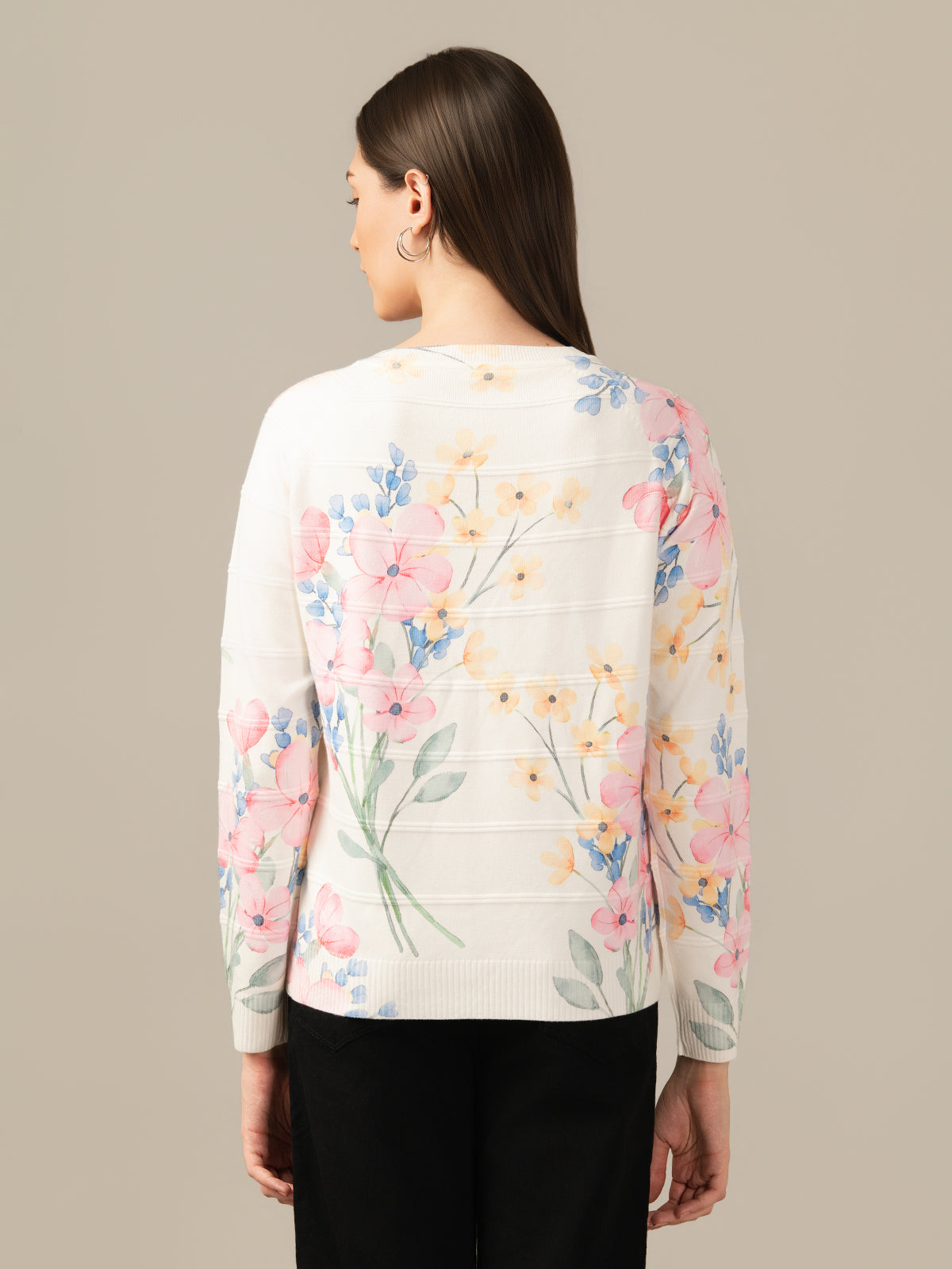 Muskan Albion Women & Girls Premium  Ghost white  Stretch Sweatshirt – Cozy & Stylish