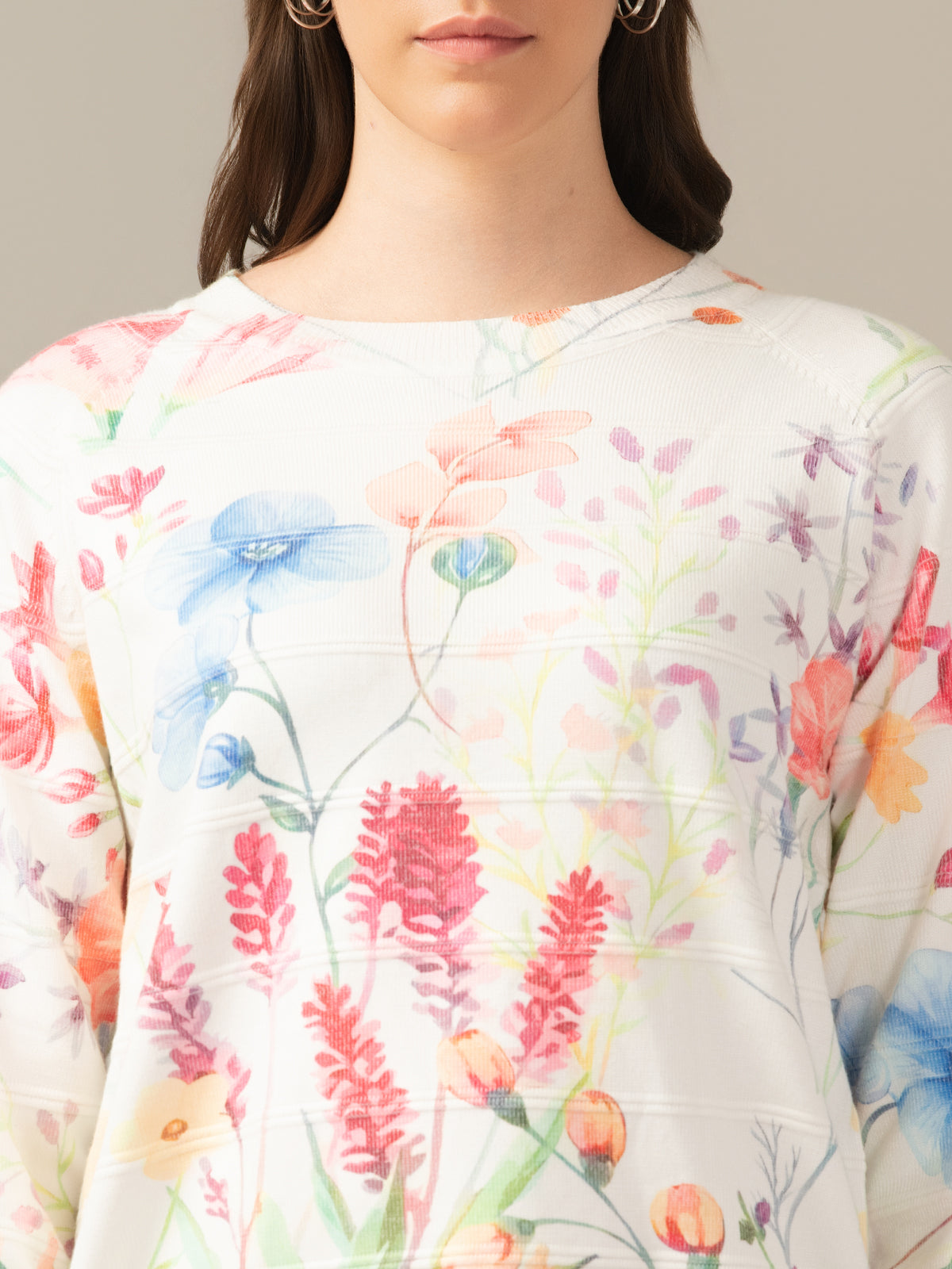 Muskan Albion Women & Girls Premium Pure white Stretch Sweatshirt – Cozy & Stylish