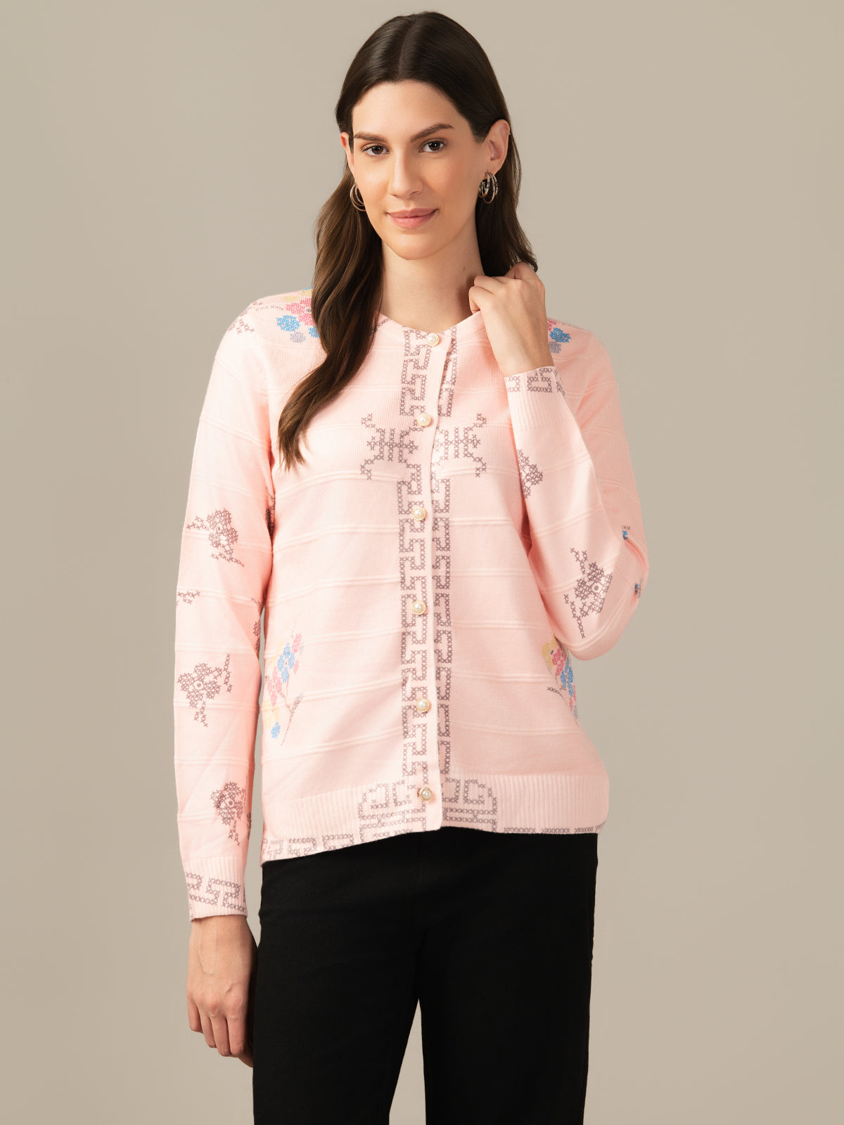 ALBION Women’s  Chicago Winter Cardigan - peach