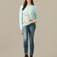 Women’s Wool Knit Sweatshirt – Everyday Comfort Skyblue