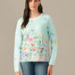 Women’s Wool Knit Sweatshirt – Everyday Comfort Skyblue