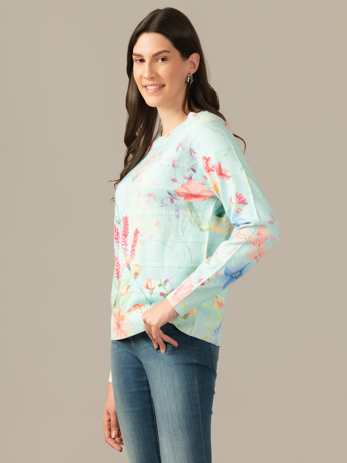 Albion Premium Girls & Women Classic Teal (light) Sweatshirt