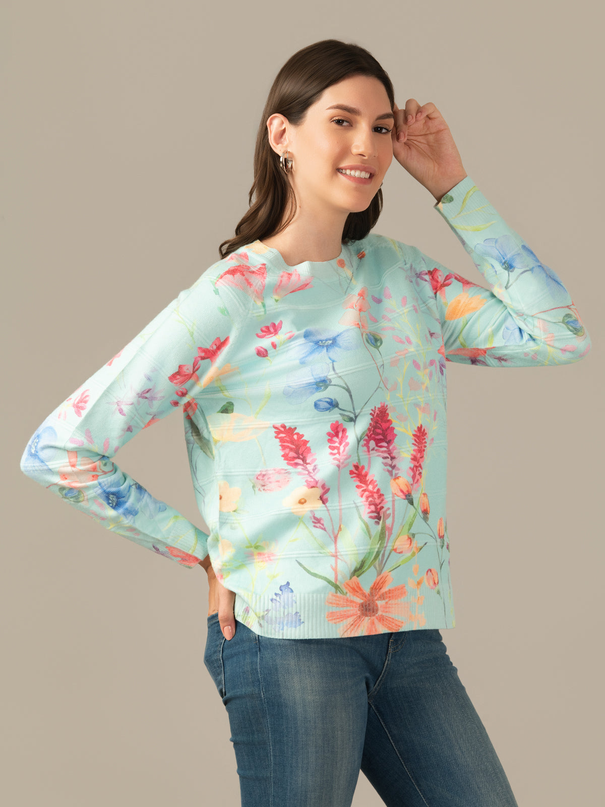 Albion Premium Girls & Women Classic Teal (light) Sweatshirt