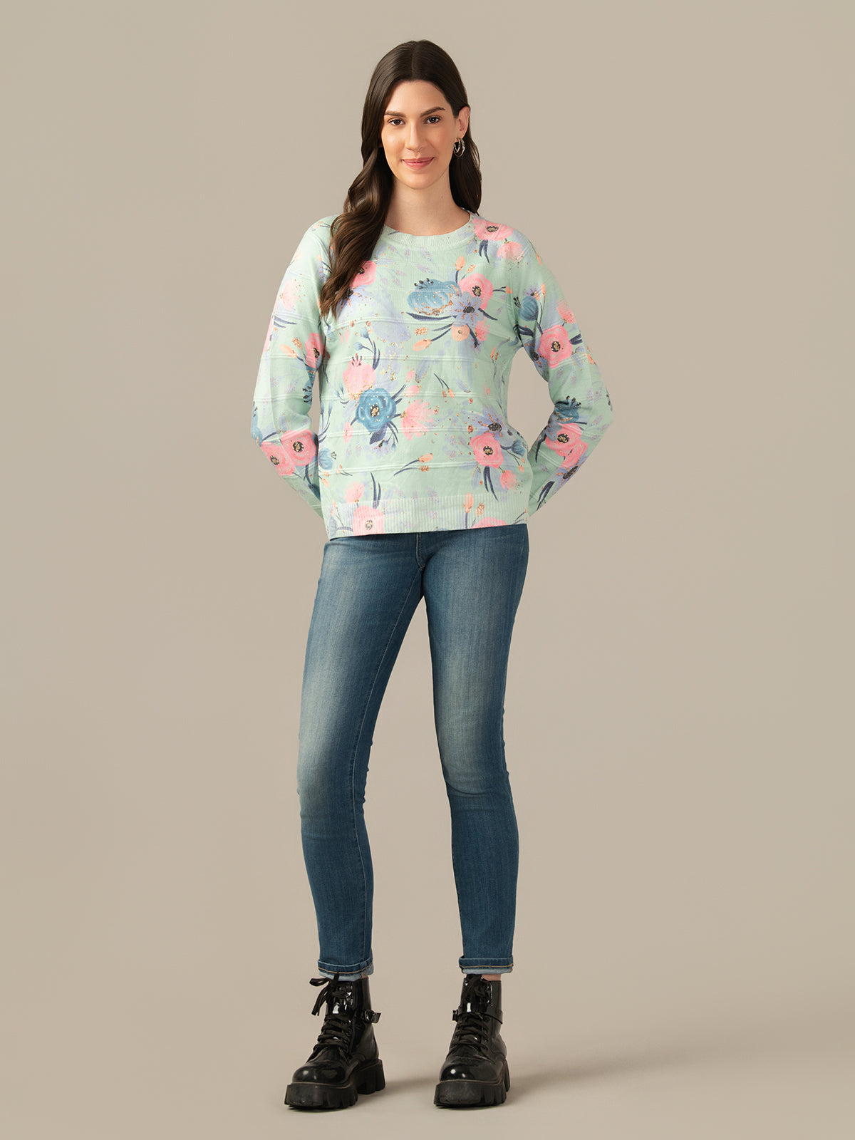 Albion Girls & Women Premium Mint Green Classic Sweatshirt – Comfortable & Stylish