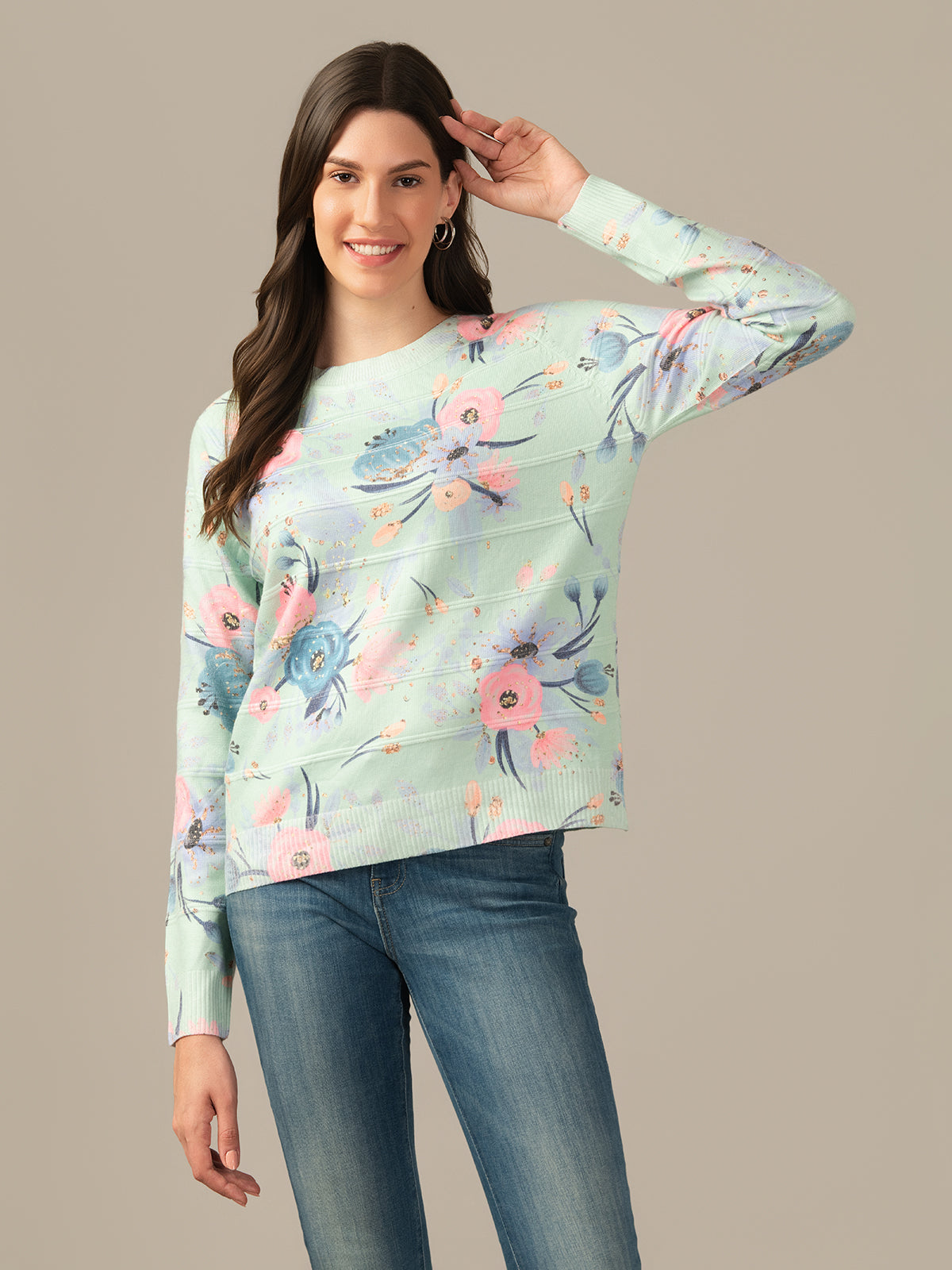 Albion Girls & Women Premium Mint Green Classic Sweatshirt – Comfortable & Stylish