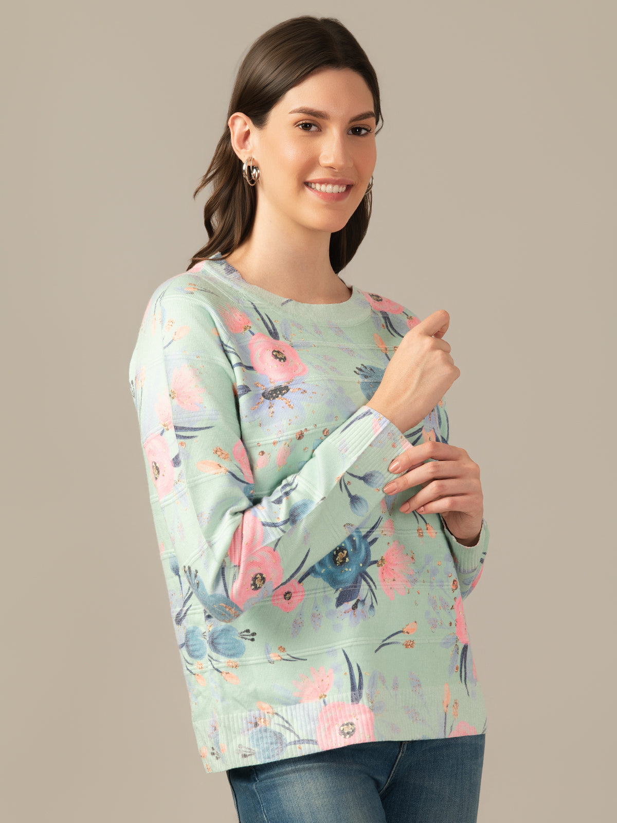 Albion Girls & Women Premium Mint Green Classic Sweatshirt – Comfortable & Stylish