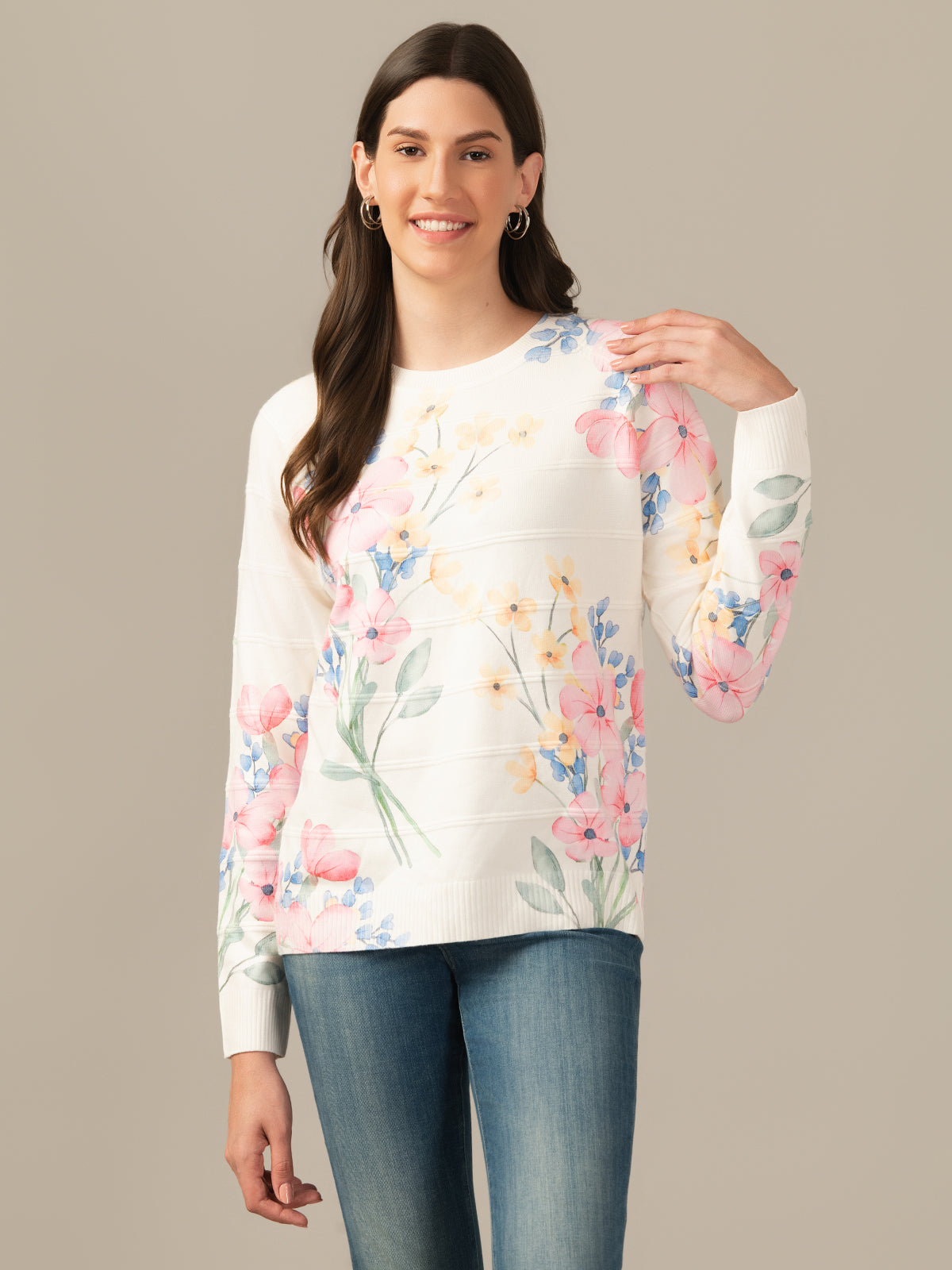 Women’s Wool Fleece Sweatshirt – Ultra Soft Cream