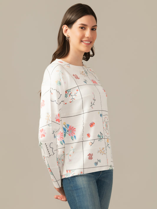 Muskan Albion Women & Girls Premium Snow White Stretch Sweatshirt – Cozy & Stylish