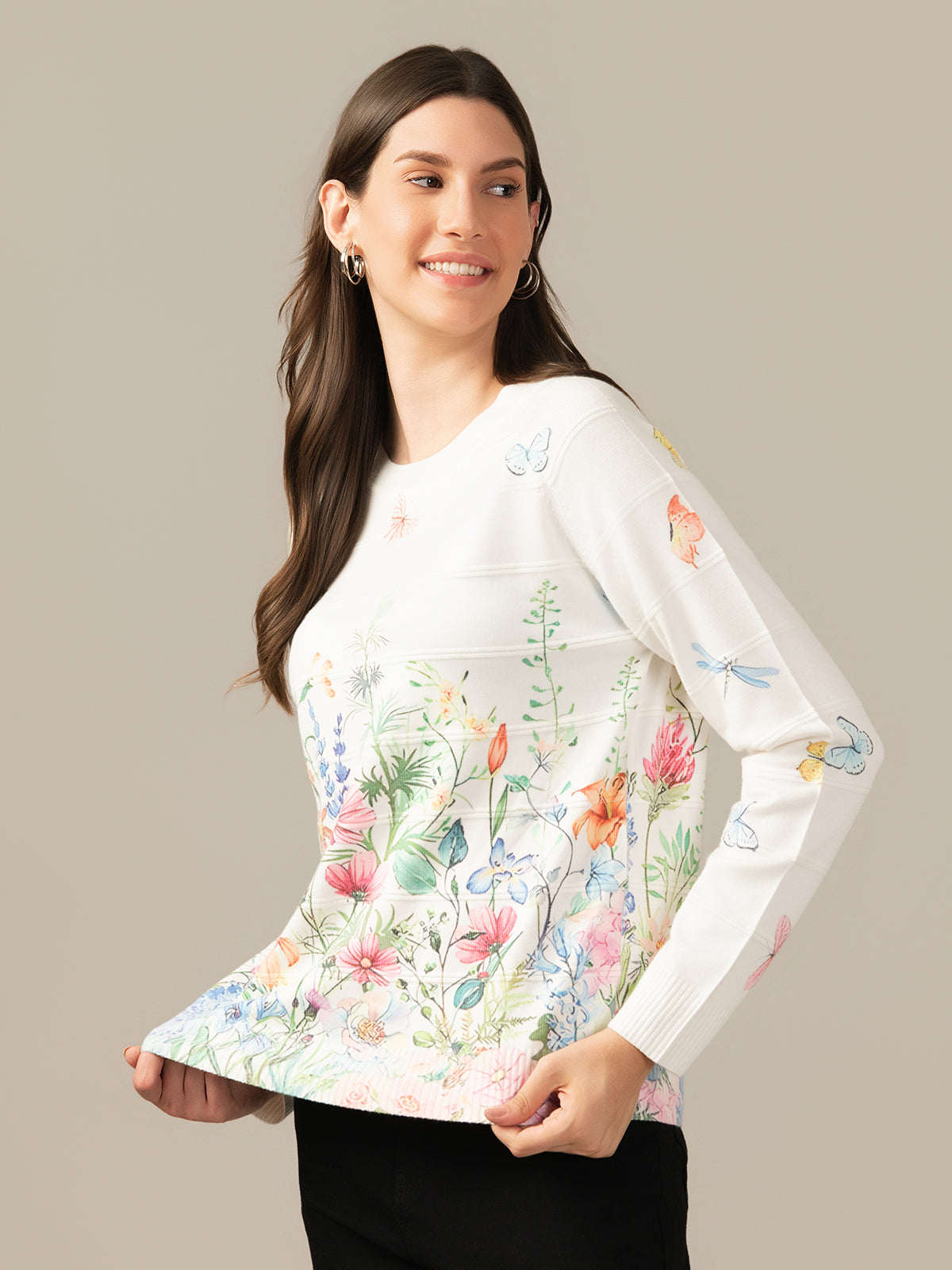 Women’s Wool Sweatshirt – Soft, Warm & Lightweight White