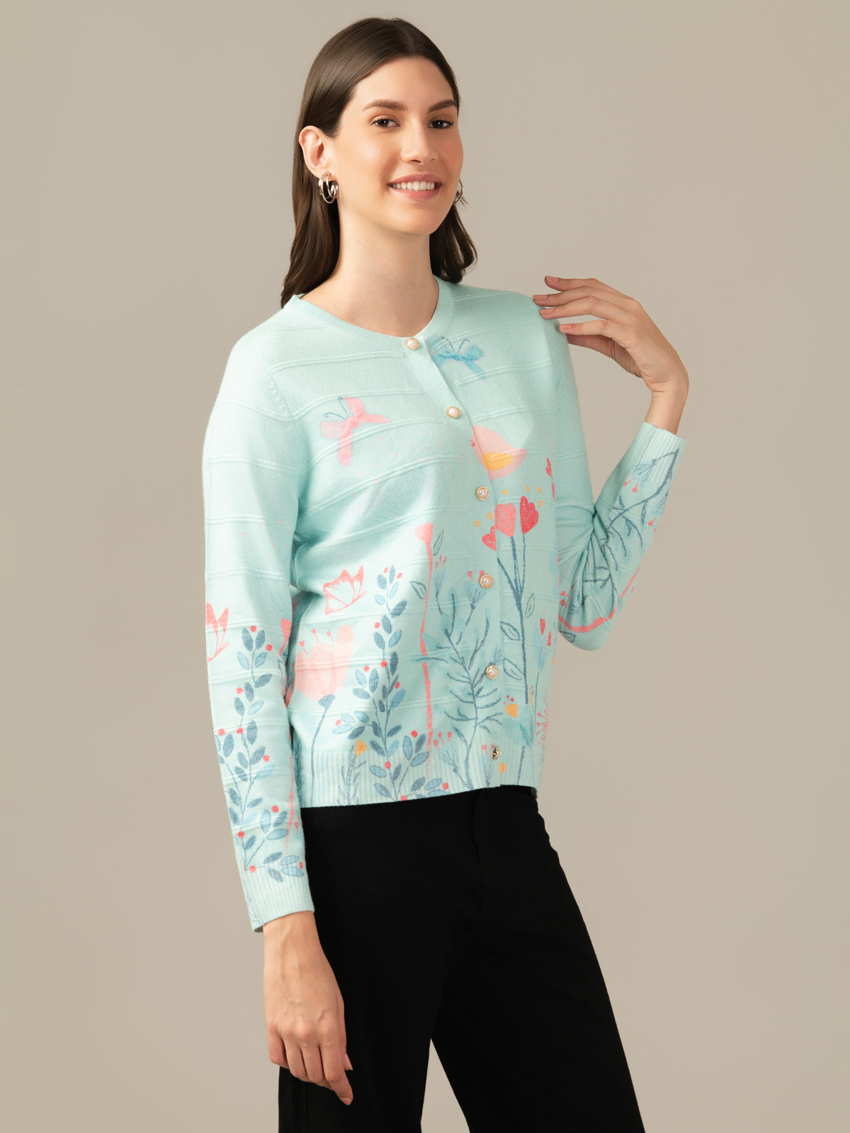 Albion Premium Girls & Women firozy Classic Cardigan – Cozy & Chic Layering Top