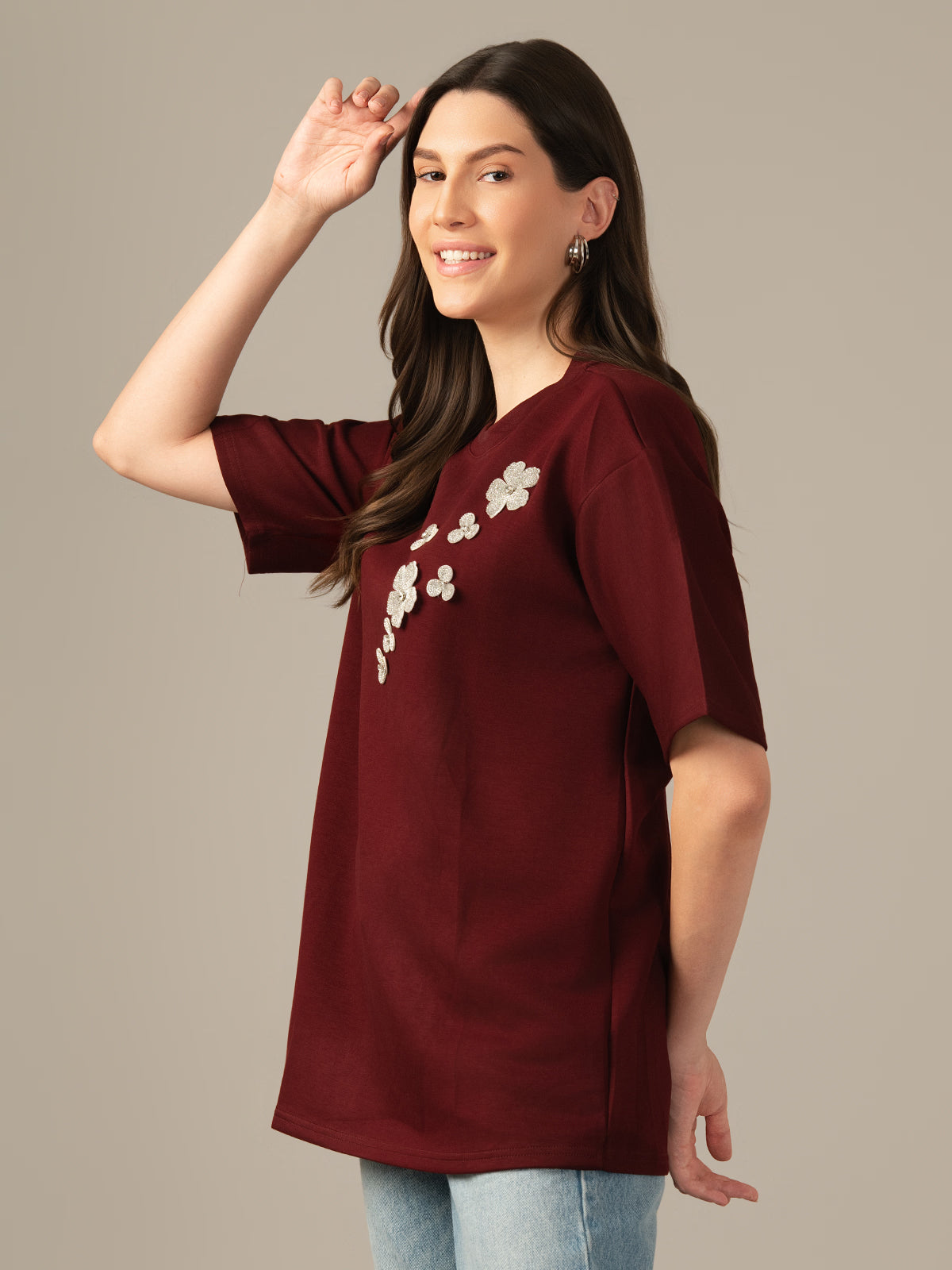 Women’s Casual Ribbed Tunic Top– Stretchy, Comfortable Knit Top for Daily Wear